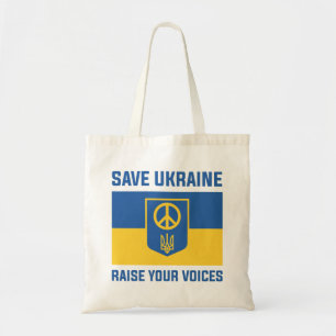 Bolsa Tote Salve a Ucrânia Levante suas vozes