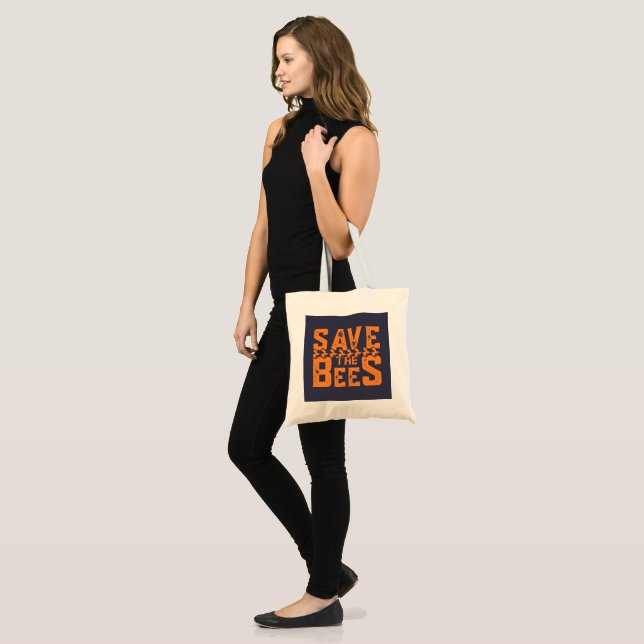 Bolsa Tote Salve As Abelhas-Abelhas-Abelhas-Amarelo-Agudas (Frente (modelo))