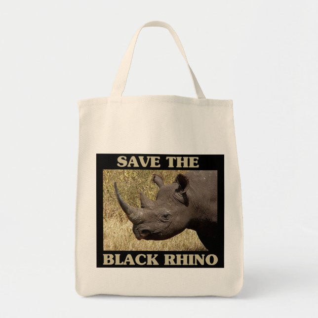 Bolsa Tote Salve o Rino Negro (Frente)