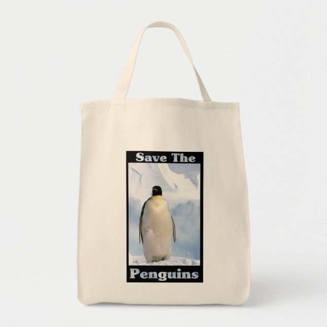 Bolsa Tote Salve os pinguins (Frente)