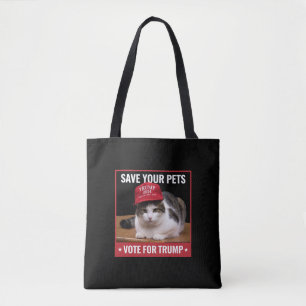 Bolsa Tote Salve Seus Animais Vote no Trump Citação da Eleiçã