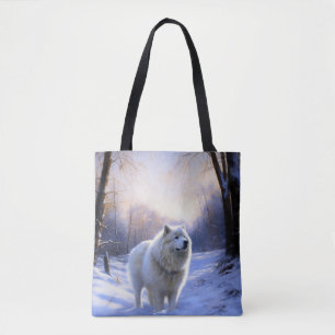 Bolsa Tote Samoyed Deixe Nevar Natal