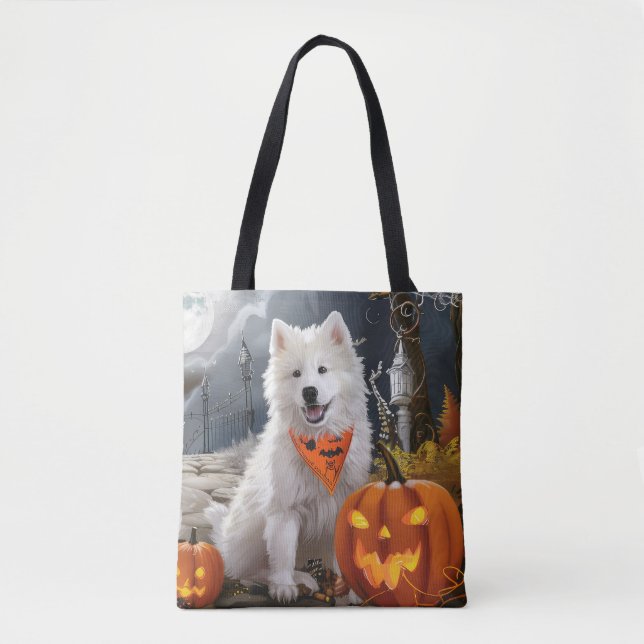 Bolsa Tote Samoyed Halloween Spooky (Frente)