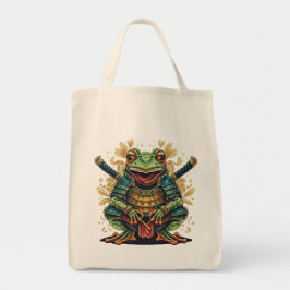 Bolsa Tote Samurai frog warrior Grocery Tote