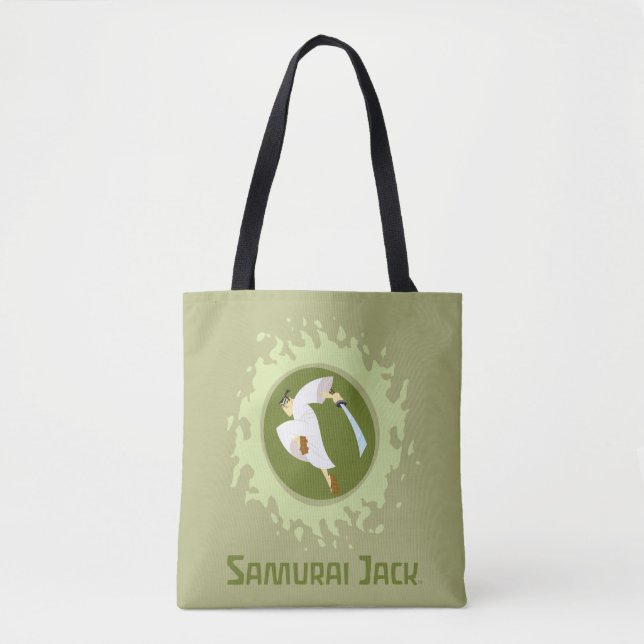 Bolsa Tote Samurai Jack Pulando Gráfico (Frente)