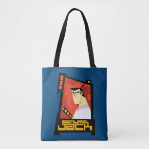 Bolsa Tote Samurai Jack Sorria Gráfico de Quadro Futurístico