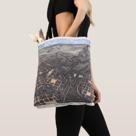 Bolsa Tote San Antonio, Texas, Mapa da Cidade Aérea Antiquada