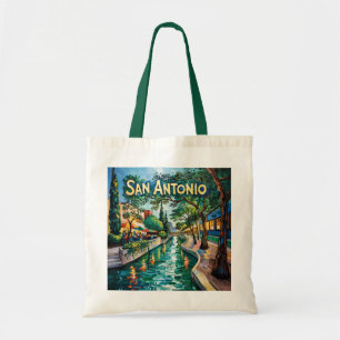 Bolsa Tote San Antonio Texas Rio Caminhada Van Gogh Cidade Vi
