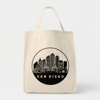 Bolsa Tote San Diego California Skyline