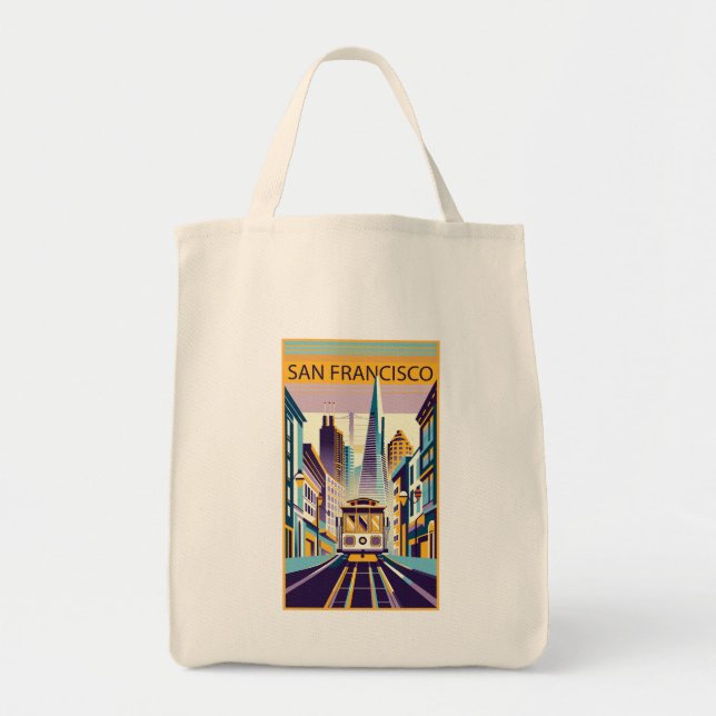 Bolsa Tote San Francisco California Art Deco (Frente)