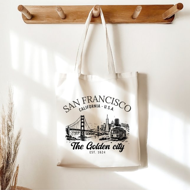 Bolsa Tote San Francisco City Golden Gate Landscape (Criador carregado)