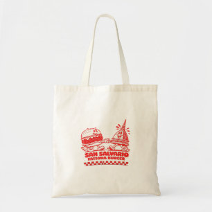 Bolsa Tote San Salvario Fassona Burger - Cartoon dos Anos 30
