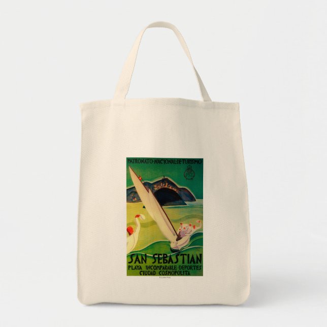 Bolsa Tote San Sebastian Vintage Poster Europe (Frente)
