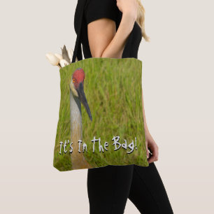 Bolsa Tote Sand Hill Crane Olhando Para A Câmera