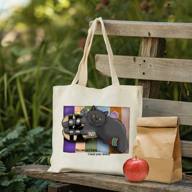 Bolsa Tote Sandálias de Gato de Shorthair Britânicas Engraçad (Criador carregado)