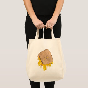 Bolsa Tote Sanduíche de Queijo Grelhado Fofo Derretendo