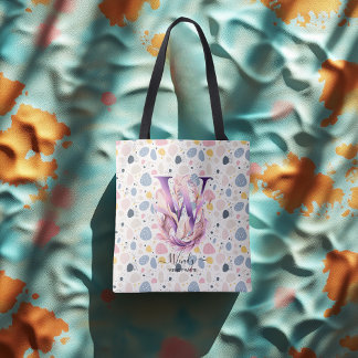 Bolsa Tote Sangue Whimsical de Wendy - Monograma Floral de Bo