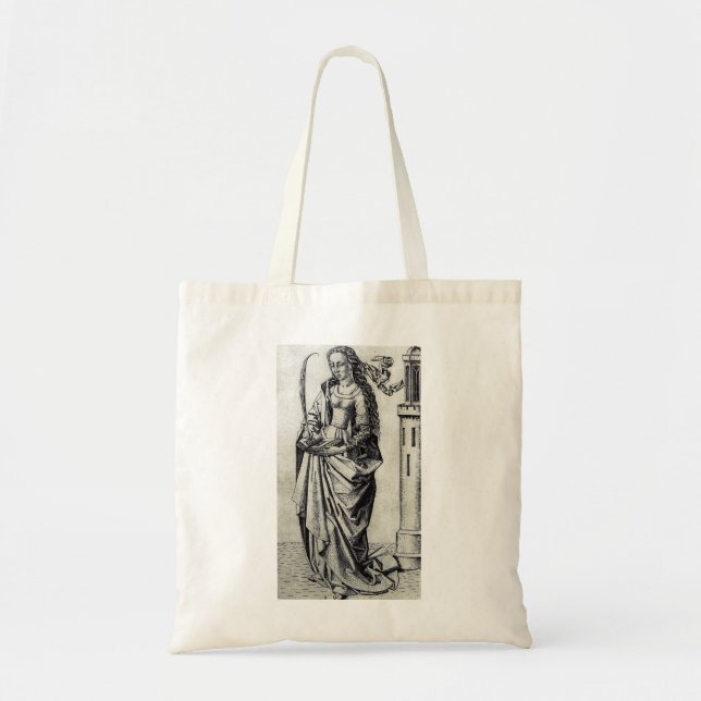Bolsa Tote Santa Bárbara da Torre Arte Gráfica Sagrada (Frente)