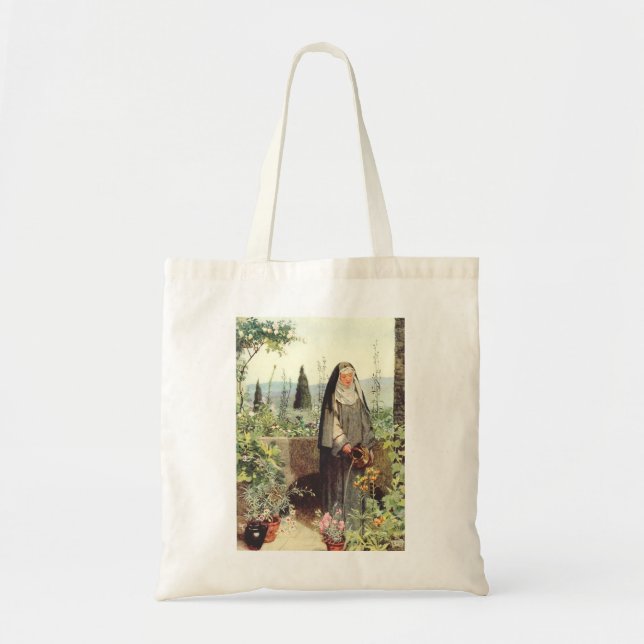 Bolsa Tote Santa Clara de Assis: Padroeira da Televisão (Frente)