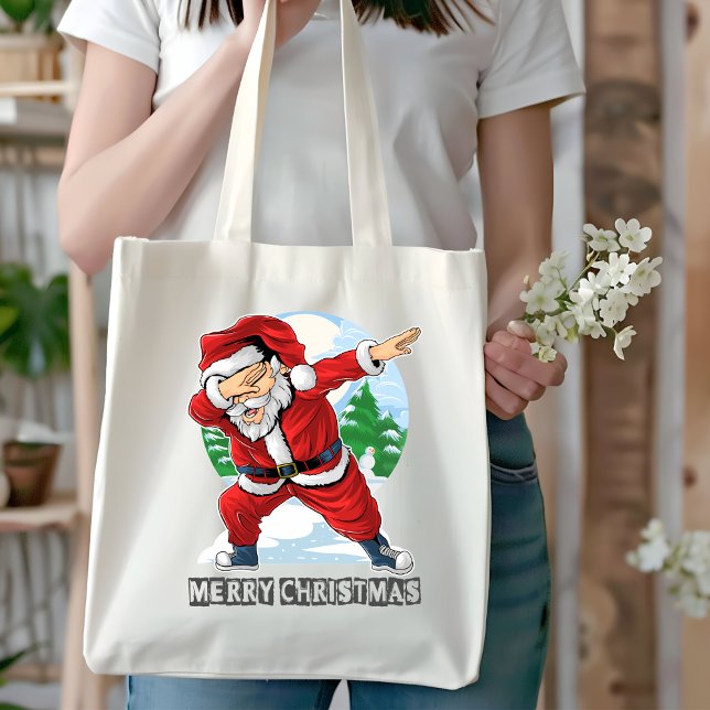 Bolsa Tote Santa Claus Dabbing Dance Tote Bag (Criador carregado)