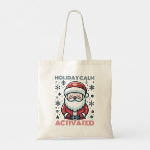 Bolsa Tote Santa Claus Tote Bag - Design de Férias Festivas