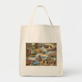 Bolsa Tote Santa Cruz Vibe Map – Cultural Coastal Art Print