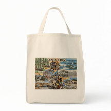 Santa Cruz Vintage Collage – Coastal Memories Art 