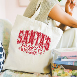 Bolsa Tote Santa's Favorite Mom Tote Bag