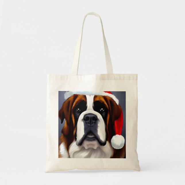 Bolsa Tote Santo Bernard Christmas (Frente)