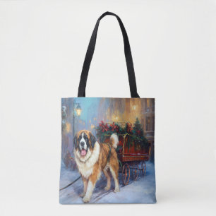 Bolsa Tote Santo Bernard Christmas Fesason Season