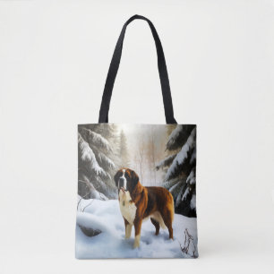 Bolsa Tote Santo Bernard Deixe-O Neve Natal