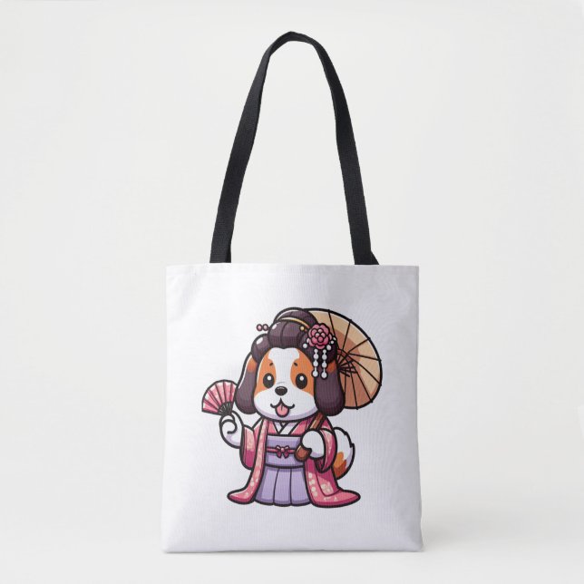 Bolsa Tote Santo Bernard Dog Kimono (Frente)