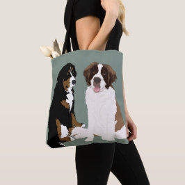 Bolsa Tote Santo Bernard e Bernese Mountain Dog
