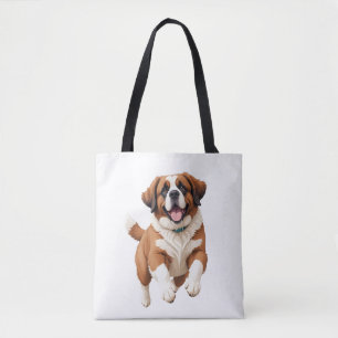 Bolsa Tote Santo Bernard Happy Brincando No Ar