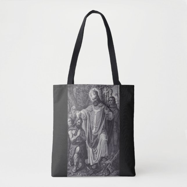 Bolsa Tote Santo Boniface Inglês Benedictine monge (Frente)