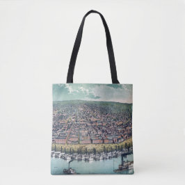 Bolsa Tote Santo de Mapa Antiquado, Rio Louis Missouri