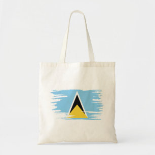 Bolsa Tote Santo Lucia Flag Brush Art