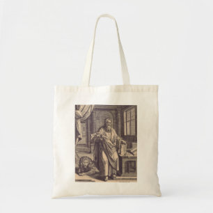 Bolsa Tote Santo Marco o Evangelista Cartão Apostólico de Tin