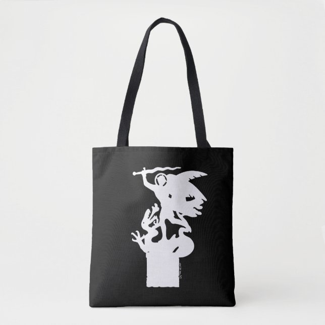 Bolsa Tote Santo Michael e Dragon (em branco) (Frente)