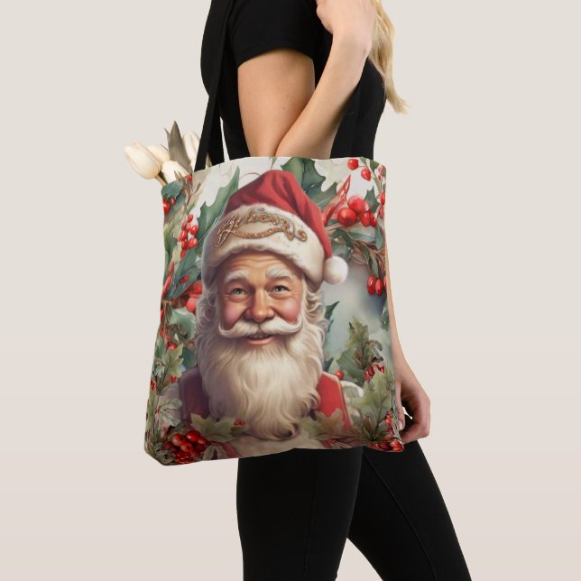 Bolsa Tote Santo Santa Claus Nicholas Natal (Close Up)
