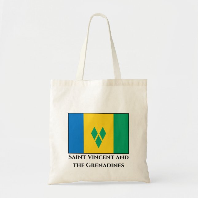 Bolsa Tote Santo Vincent e bandeira das Granadinas (Frente)