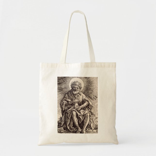 Bolsa Tote São João Batista segurando o Cordeiro  (Frente)
