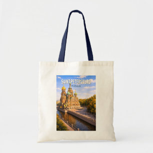 Bolsa Tote São Petersburgo Ilustração Arte Viagens Rússia
