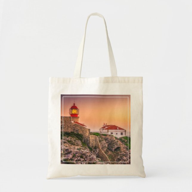 Bolsa Tote Sao Vicente de Cabo no por do sol | o Algarve, (Frente)