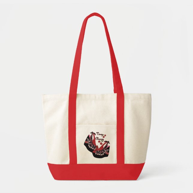Bolsa Tote Sapatos RAB Rockabilly Muito Cereja (Frente)