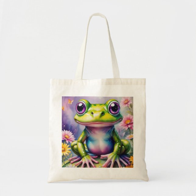 Bolsa Tote Sapo com a arte digital mais flexível (Frente)