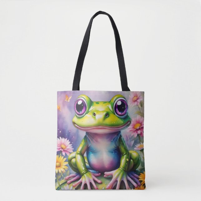 Bolsa Tote Sapo com a arte digital mais flexível (Frente)
