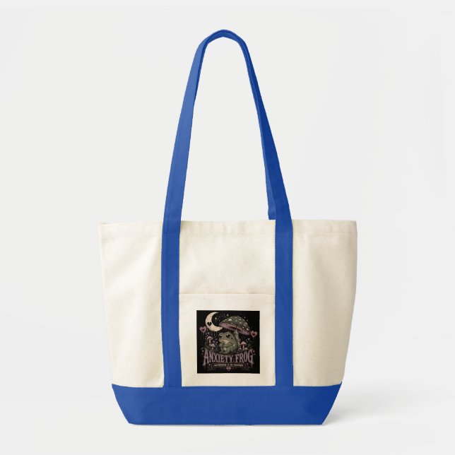 Bolsa Tote Sapo de Ansiedade Design Luar Pensativo (Frente)