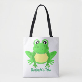 Bolsa Tote Sapo de desenho verde
