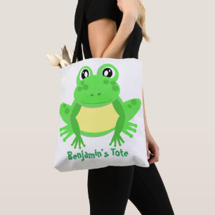 Bolsa Tote Sapo de desenho verde